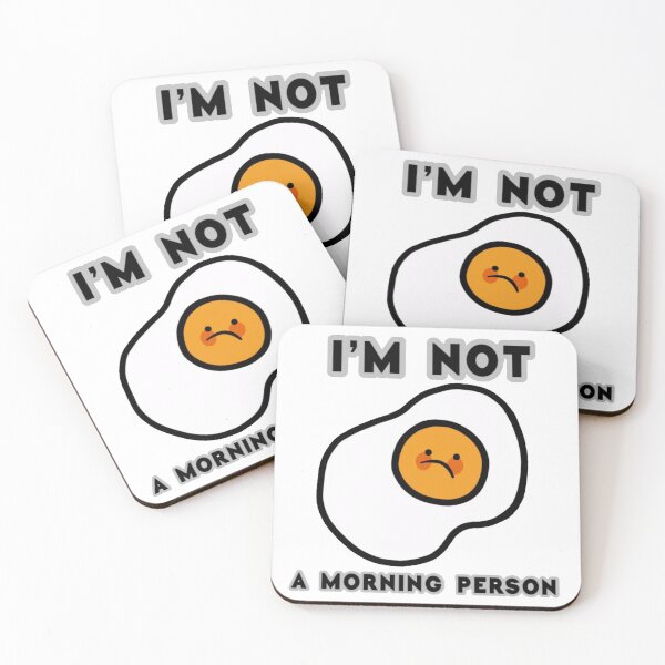 Item preview, Not a morning person, overcooked sad and mad egg designed and sold by Barolina.