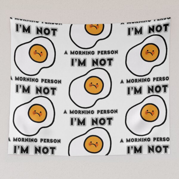 Item preview, Not a morning person, overcooked sad and mad egg designed and sold by Barolina.