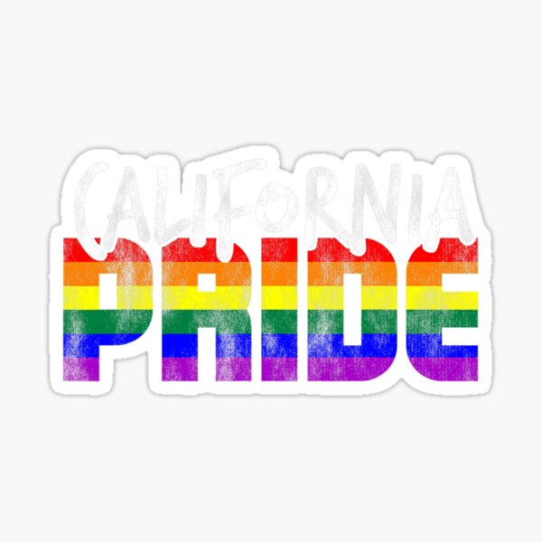 "California Pride Lgbt Rainbow Flag" Sticker for Sale by sewfashion