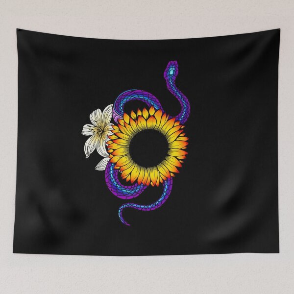 Item preview, Snake & Flowers V.2 designed and sold by AltMothGirl.