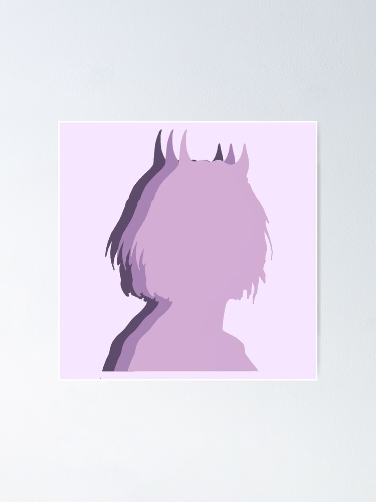 "Girl with Devil Horns Purple Aesthetic" Poster by Arterissun