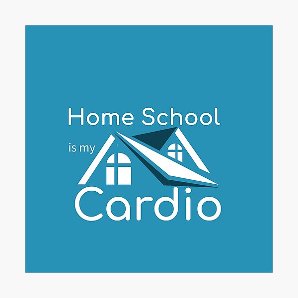Aperçu de l'œuvre L'école à domicile est mon cardio créée et vendue par funnyasma.