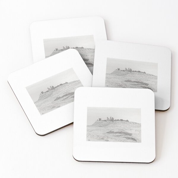 Item preview, Dunstansburgh Castle, Northumberland Coast in Zentangle Landscape designed and sold by Jenny Cathcart.