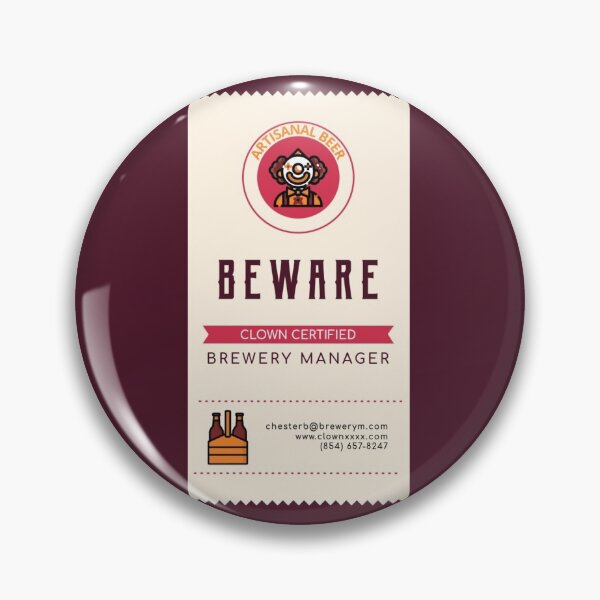 Item preview, Clown license, certified brewery manager funny designed and sold by youngdstag.