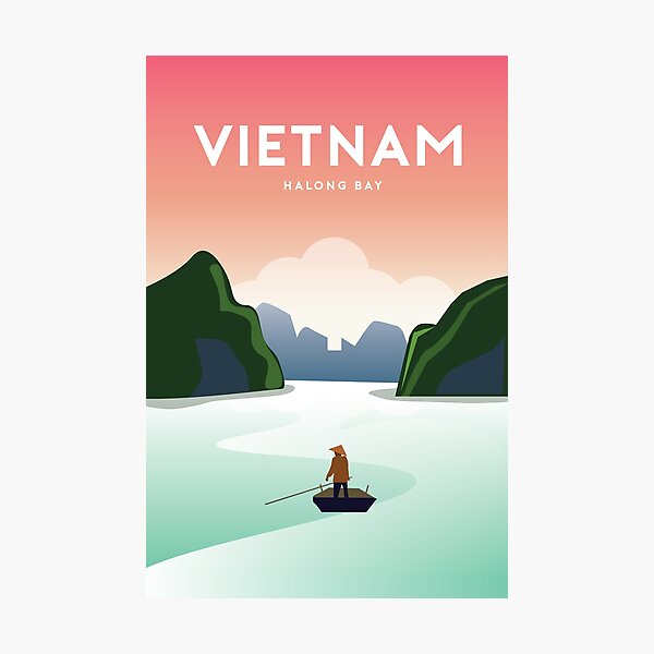 Vietnam travel poster Photographic Print
