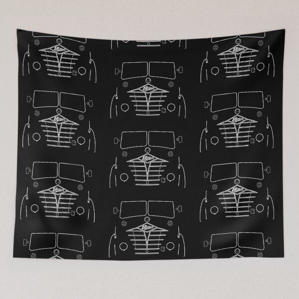 Item preview, Classic Foden S18 lorry white outline graphic designed and sold by soitwouldseem.