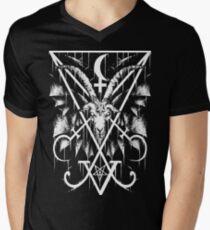 SIGIL OF LUCIFER AND BAPHOMET Men's V-Neck T-Shirt