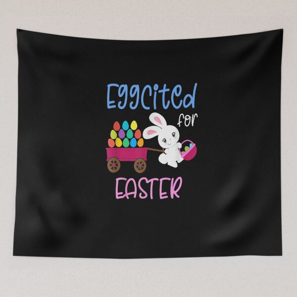 Item preview, EGGCITED FOR EASTER Bunny Egg Hunt Basket Toddler Girl Kids designed and sold by BTGTEES.