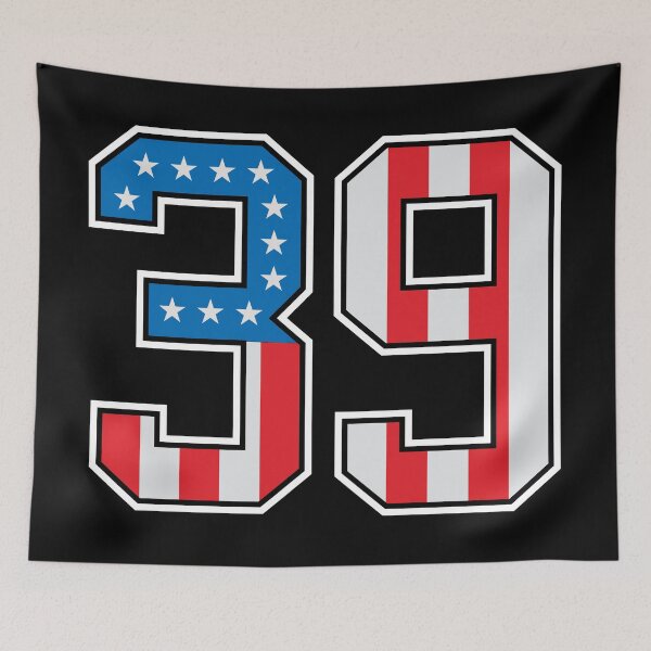 Item preview, 39 American Classy Numbers thirty-nine United States Flag designed and sold by Urosek.