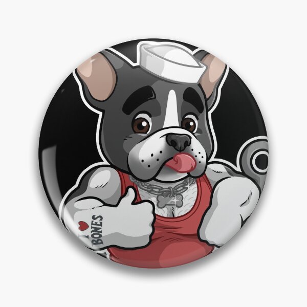 FRISKY FRENCHIE (BLACK & WHITE) - BEARZOO SERIES Pin