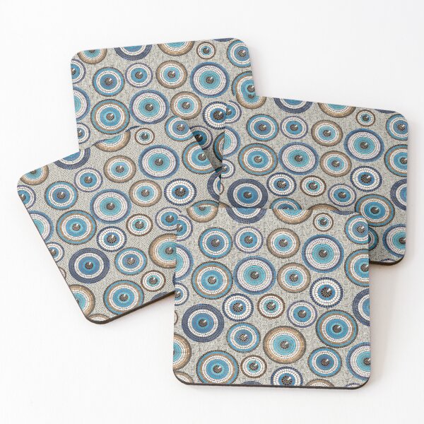 Item preview, Evil Eye Mosaic Tile Pattern designed and sold by k9printart.