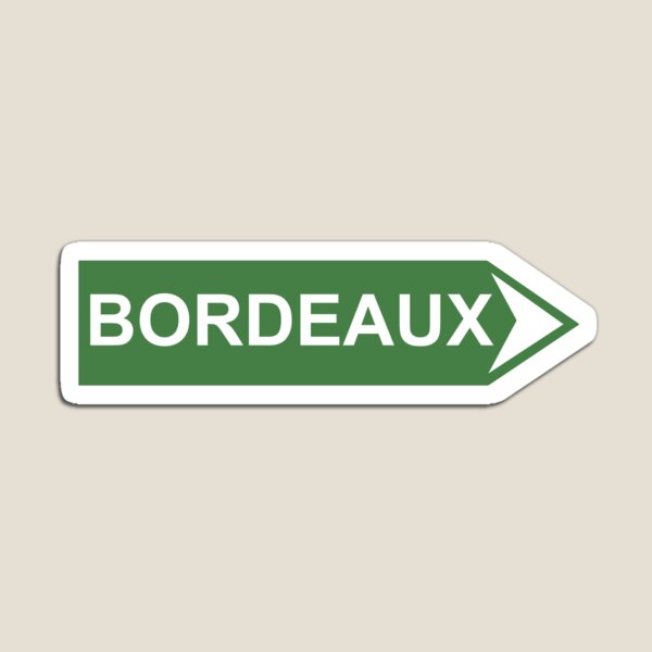 Item preview, Bordeaux Road Sign designed and sold by Gina-Driada.