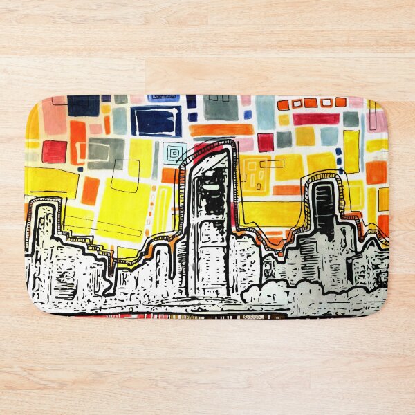 Item preview, Colourful Brisbane Cityscape designed and sold by Annalee Beer.