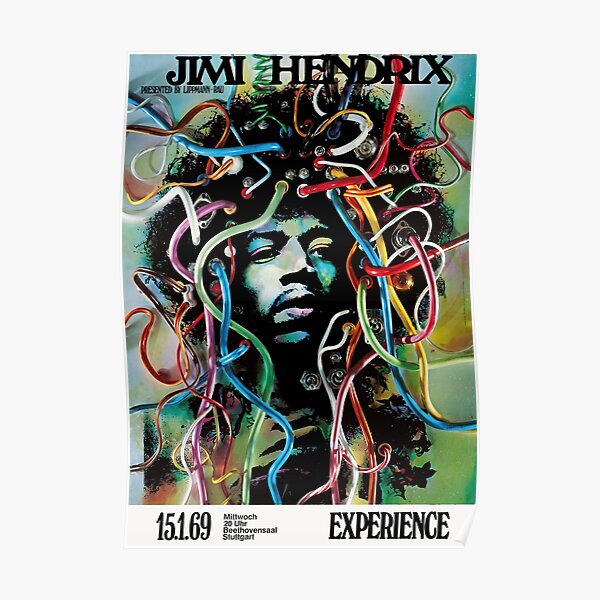 Vintage Jimi Concert Advertising | 1969 Illustration Poster