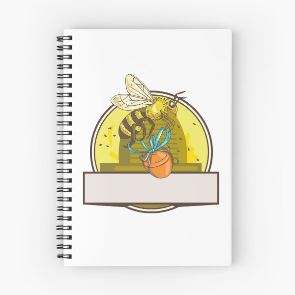 Item preview, Bee Carrying Honey Pot Skep Circle Drawing designed and sold by patrimonio.