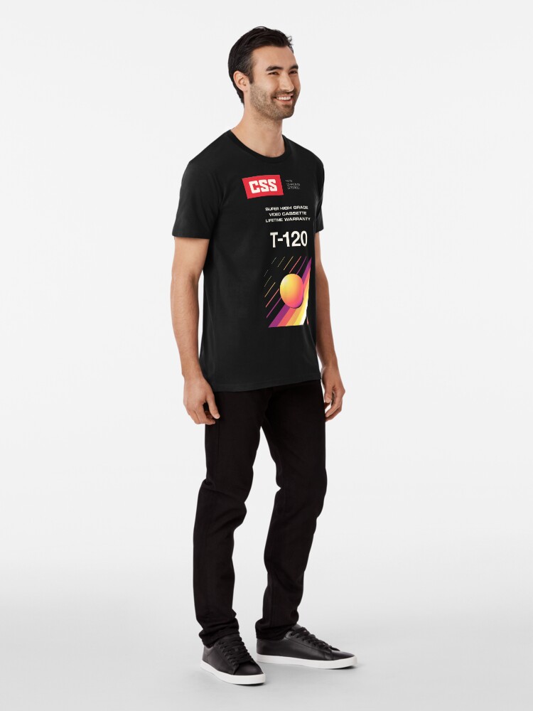 Thumbnail 3 of 6, Premium T-Shirt, Retro Blank VHS CSS designed and sold by ckirknielsen.