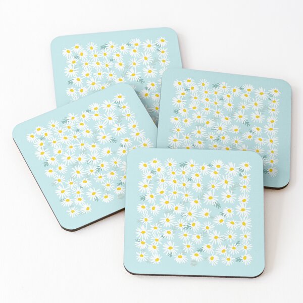 Item preview, CELESTE DAISIES - LIGHTBLUE DAISIES designed and sold by Plumetitextil.