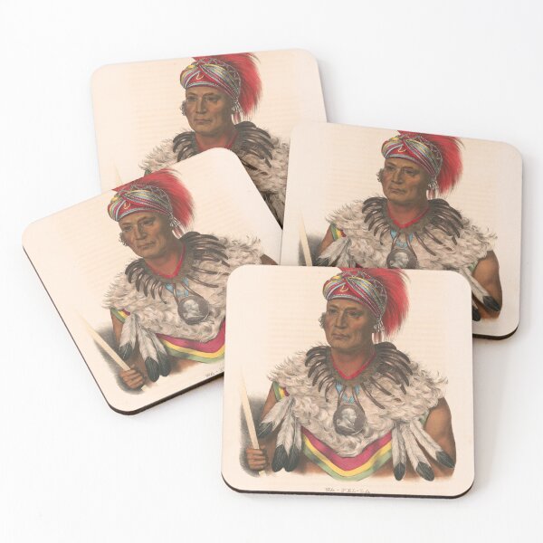 Item preview, Wa-Pel-La chief of the Musquakees - 1838 Illustration designed and sold by retrochoose.
