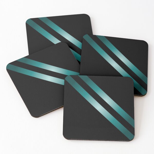 Item preview, Modern Black and Teal Stripes  designed and sold by venella.