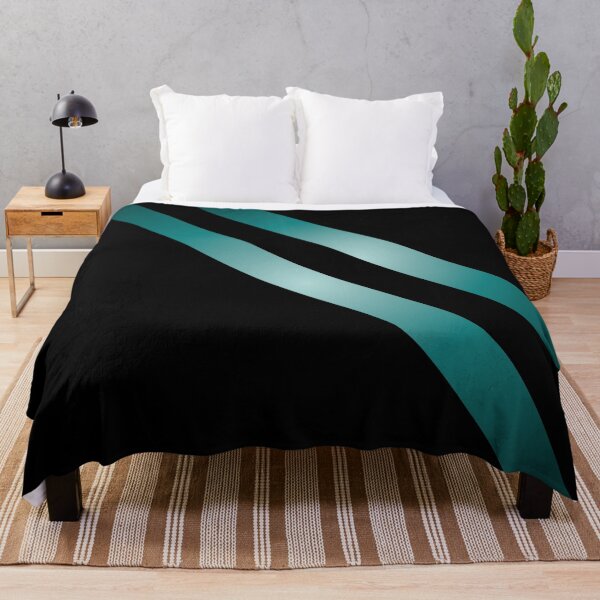 Item preview, Modern Black and Teal Stripes designed and sold by venella.
