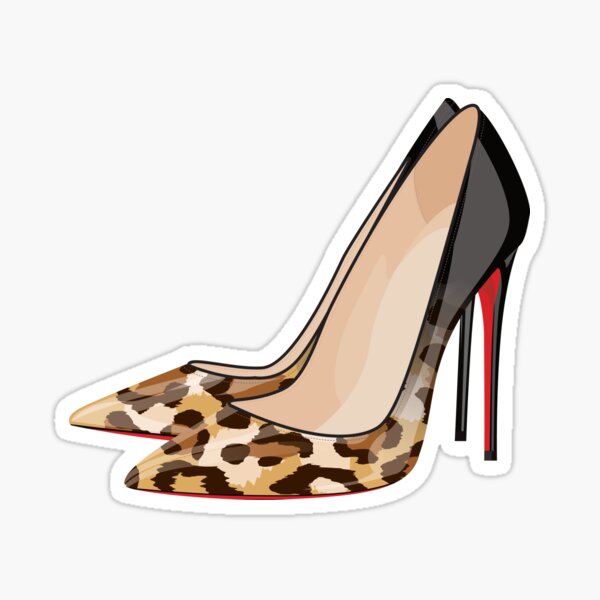 Designer Leopard High Heel Pumps Sticker