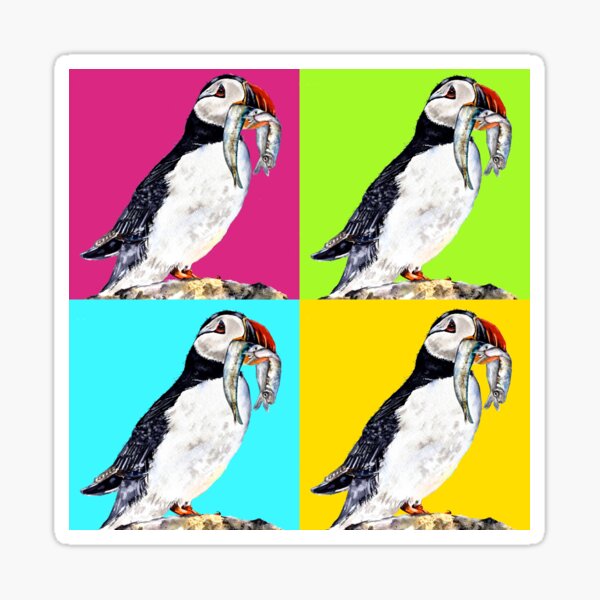 Colourful Puffins Sticker