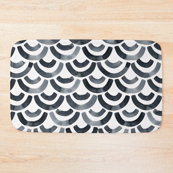 Item preview, Black Watercolour Waves Pattern designed and sold by RebeccaFlaherty.