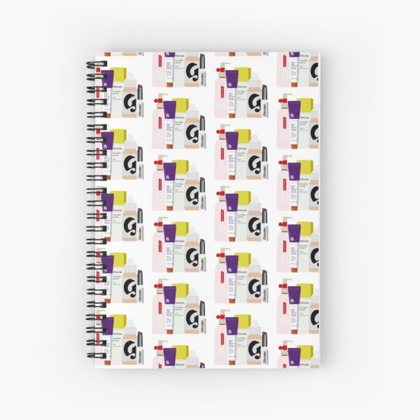 Glossier Products Sticker Spiral Notebook
