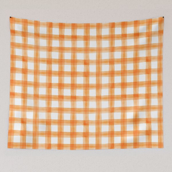 Item preview, Watercolor plaid - orange designed and sold by littlearrow.