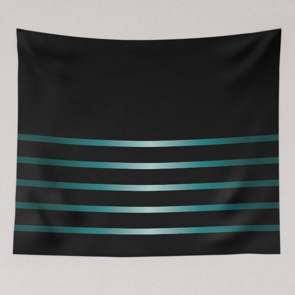Item preview, Colorful Modern Black and Teal Stripes  designed and sold by venella.