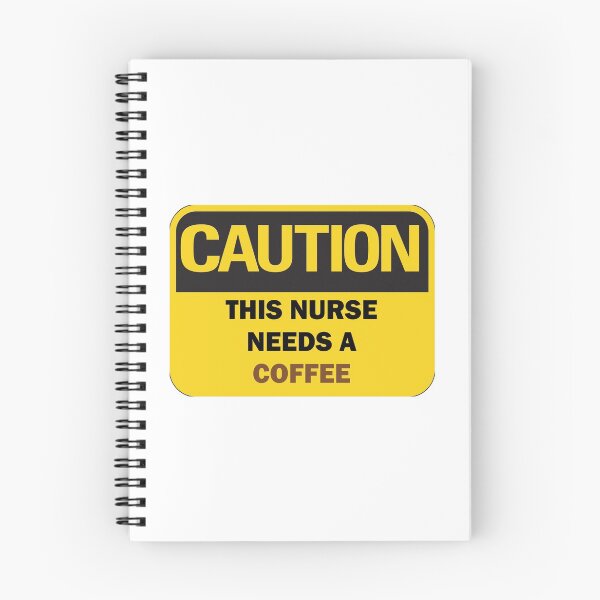 Item preview, Caution: This nurse needs a coffee funny warning sign with brown and black typography designed and sold by Deegital18.