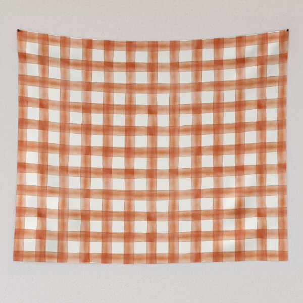 Item preview, Pumpkin Spice watercolor plaid designed and sold by littlearrow.