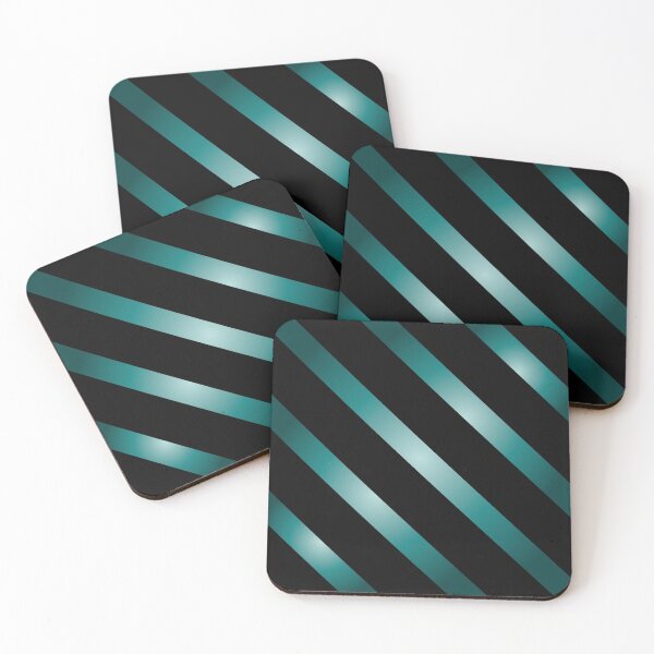 Item preview, Colorful Modern Black and Teal Stripes  designed and sold by venella.