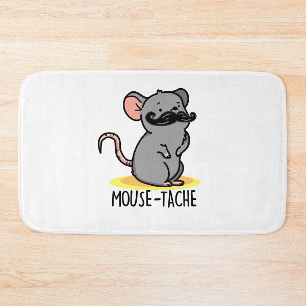 Item preview, Mouse-tache Funny Mouse Puns  designed and sold by punnybone.