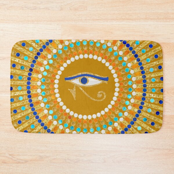 Item preview,  Eye of Thoth with Mandala Inspired By Ancient Egyptian Necklace (gold ochre background) designed and sold by Octavia Soldani.