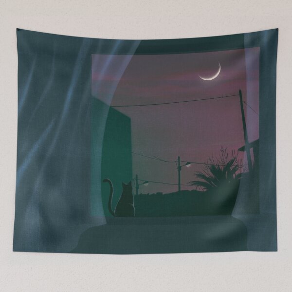 Item preview, moon cat adventure paint design  designed and sold by shardana13.