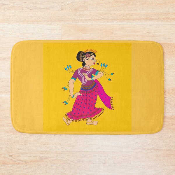 Item preview, Dancers, in Madubhani Indian traditional folk art designed and sold by Gurunath Bhadekar.