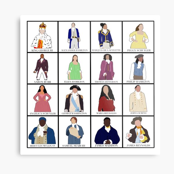 alexander hamilton musical notes metal print by hailish redbubble