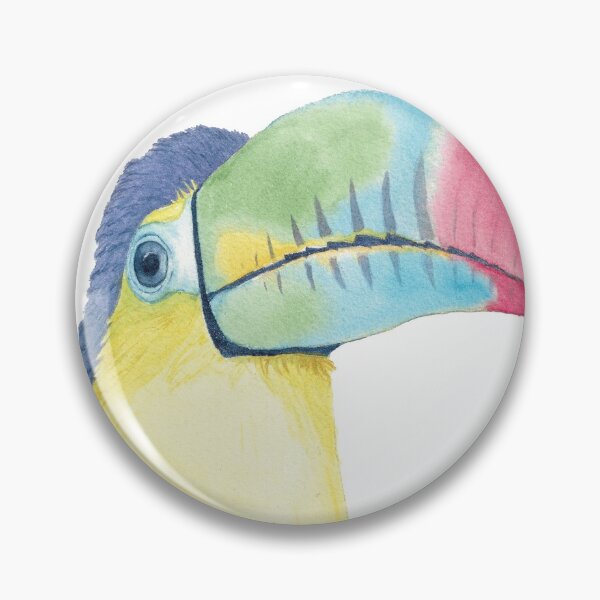 Item preview, Watercolor keel-billed toucan painting bird designed and sold by L'Atelier Oranjade.