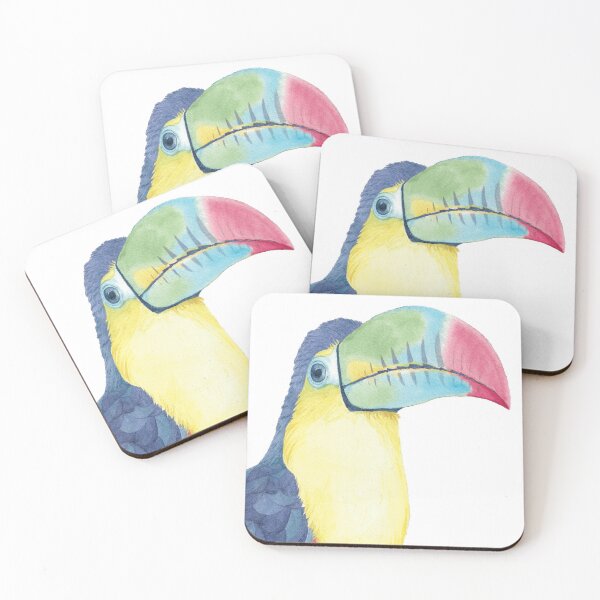 Item preview, Watercolor keel-billed toucan painting bird designed and sold by L'Atelier Oranjade.