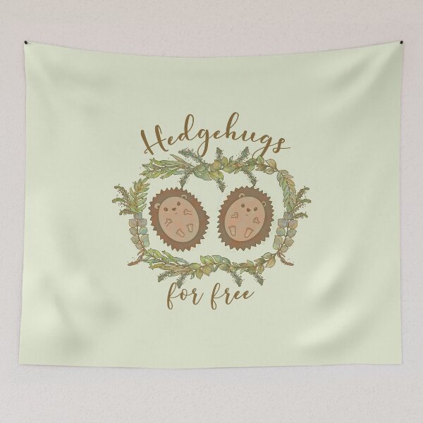 Item preview, Cute Hedgehogs Cottagecore Aesthetics designed and sold by GrimButterfly.