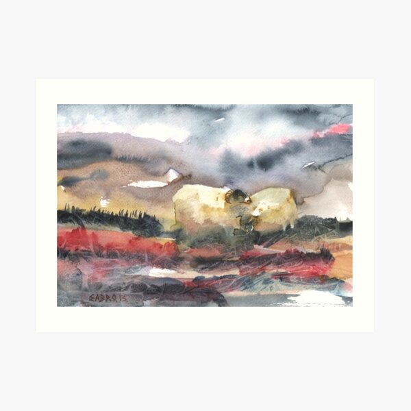 Grazing, Lochindorb 2, Scotland - 2013 Art Print