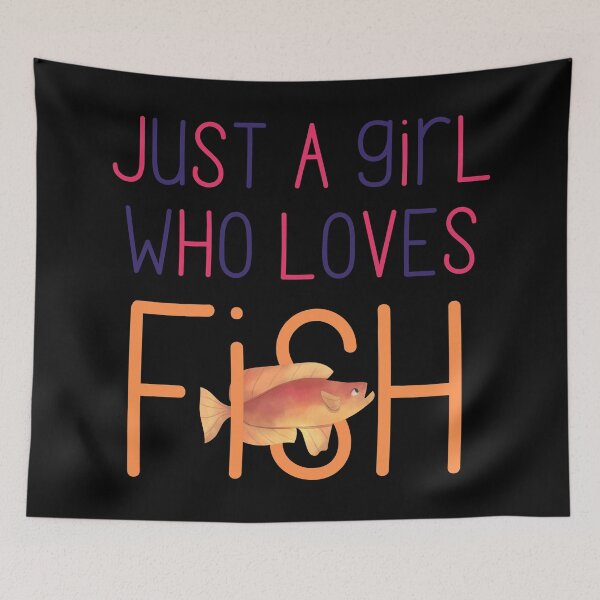 Item preview, Just a Girl Who Loves Fish Very Cute Gift for Fish Owners and Fish Lovers designed and sold by Nathalie Aynié.