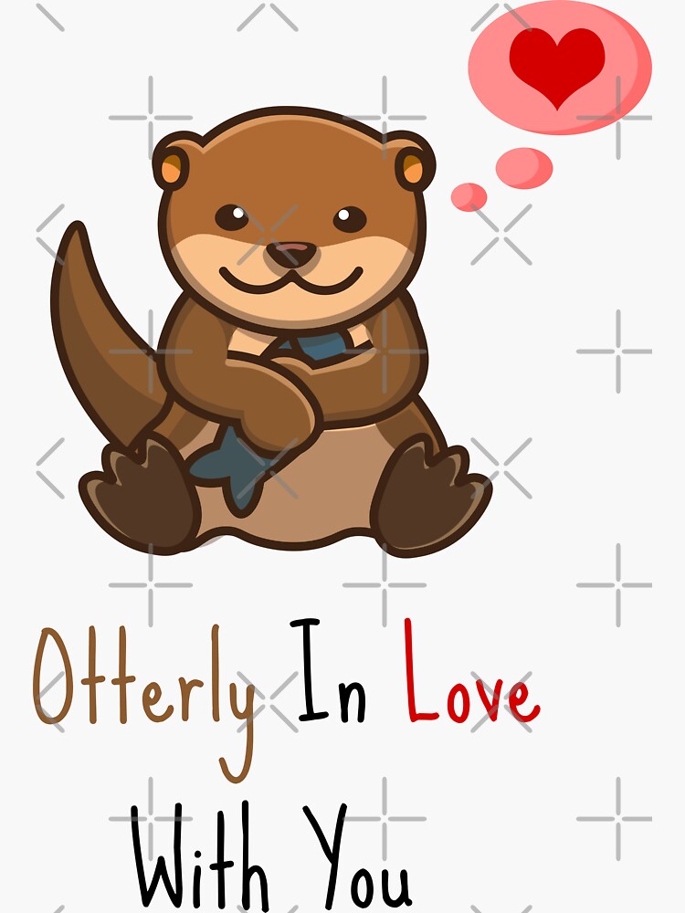 me and my significant otter Bubble-free stickers - Fruity Donut