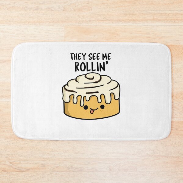 Item preview, They See Me Rollin Funny Cinnamon Roll Puns  designed and sold by punnybone.