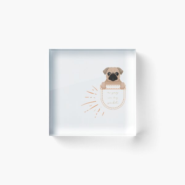 Item preview, A Pug in My Pocket Cute Dog Lovers and Pug Owners Gift designed and sold by Nathalie Aynié.