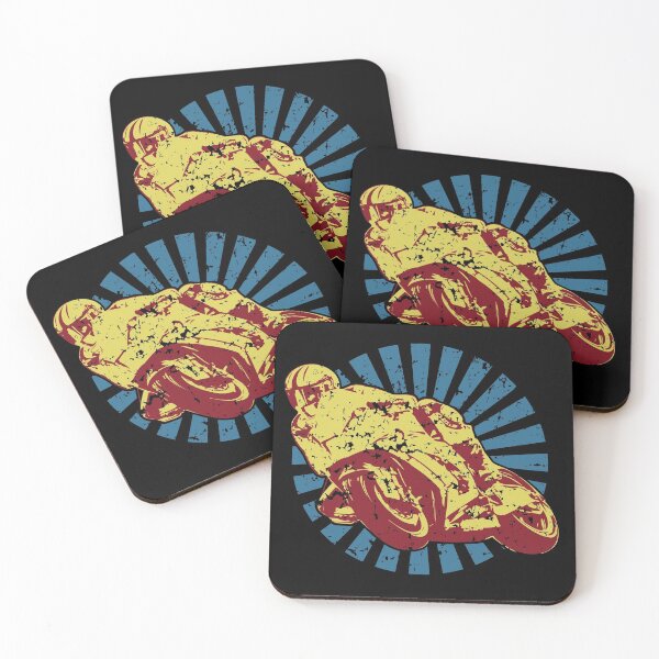 Item preview, Sportbike Racing Motorcycle in Cool Distressed Retro Colors designed and sold by hobrath.
