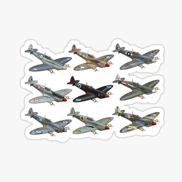 Spitfires of the world unite and take over! Sticker