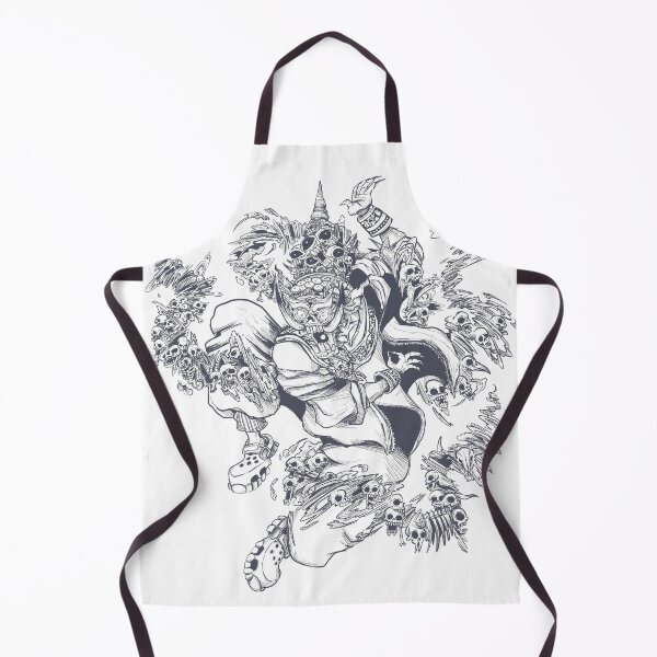 Item preview, Ravana (Tossakan) mask Thai dance : Line draw version designed and sold by KhemT.
