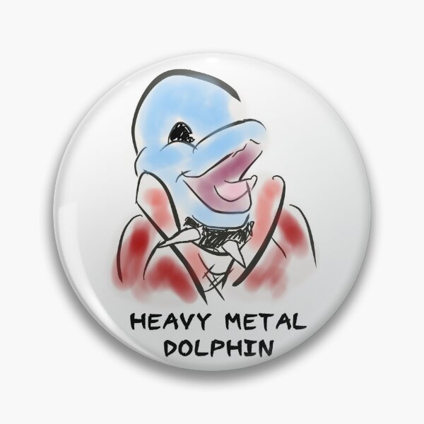 Item preview, Heavy Metal Fan Dolphin designed and sold by NinaTheBlobfish.